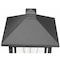 Z-Lite Portland 1 Light Post Mount Light, Black & Clear Beveled 531PHMR-BK - alternate 5